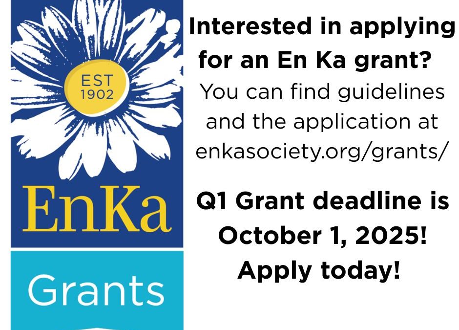 Grants Deadline is October 1, 2025!